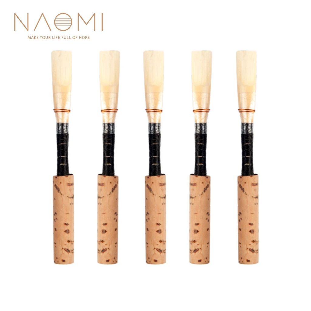 

NAOMI 5PCS Oboe Reeds Black High-grade Oboe Reeds Cork Reeds Medium Soft Woodwind Instrument Parts Accessories New