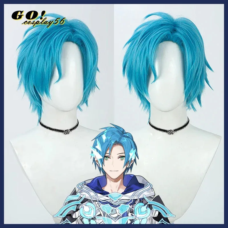 AAA 2025 TEMPUS Regis Altere شعر مستعار تأثيري Holostars الإنجليزية في YouTuber الجانب جزء أزرق قصير الشعر الظاهري المعبود دور اللعب Vtuber H