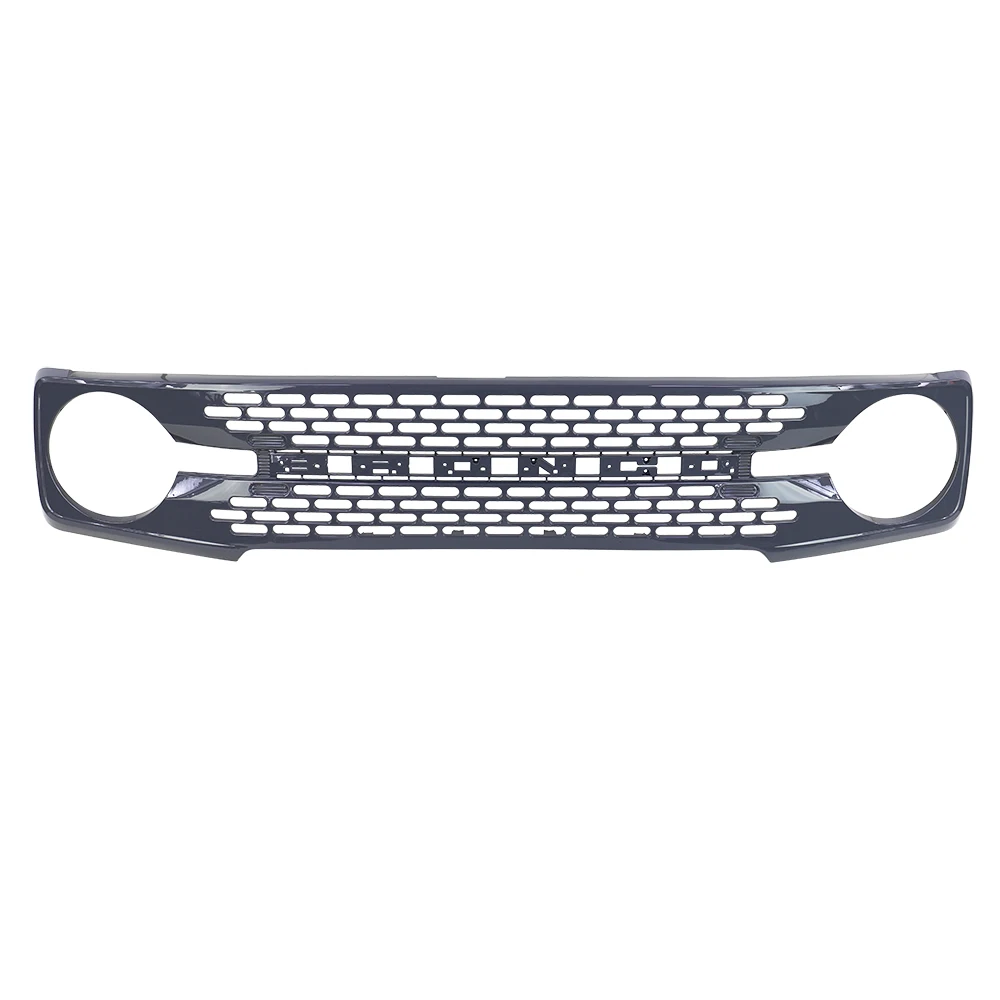 For Ford Bronco Raptor 2021 2022 Gray Front Bumper Grille Center Grille Car Accessories