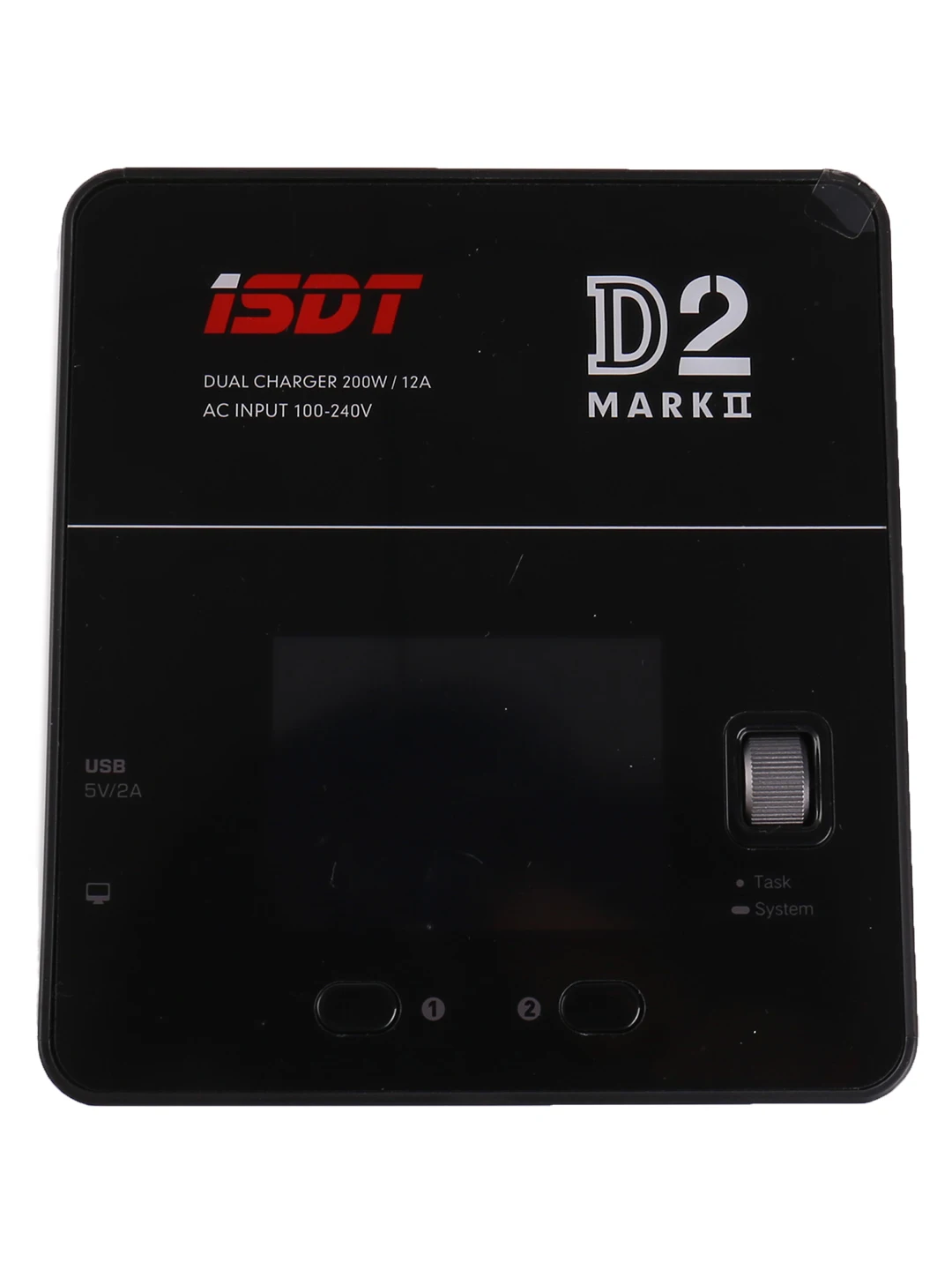 ISDT D2 MarkⅡ AC 200W 12A 2-6S Dual Channel Battery Balance Charger For Lilon LiPo LiHV NiMH Pb Gaoneng Tattu Battery RC Models