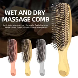 Massage Comb Fine Air Cushion Comb with Electroplated Crafted Wet And Dry Hair Comb Cleansing Massage Scalp Upscale For Woman