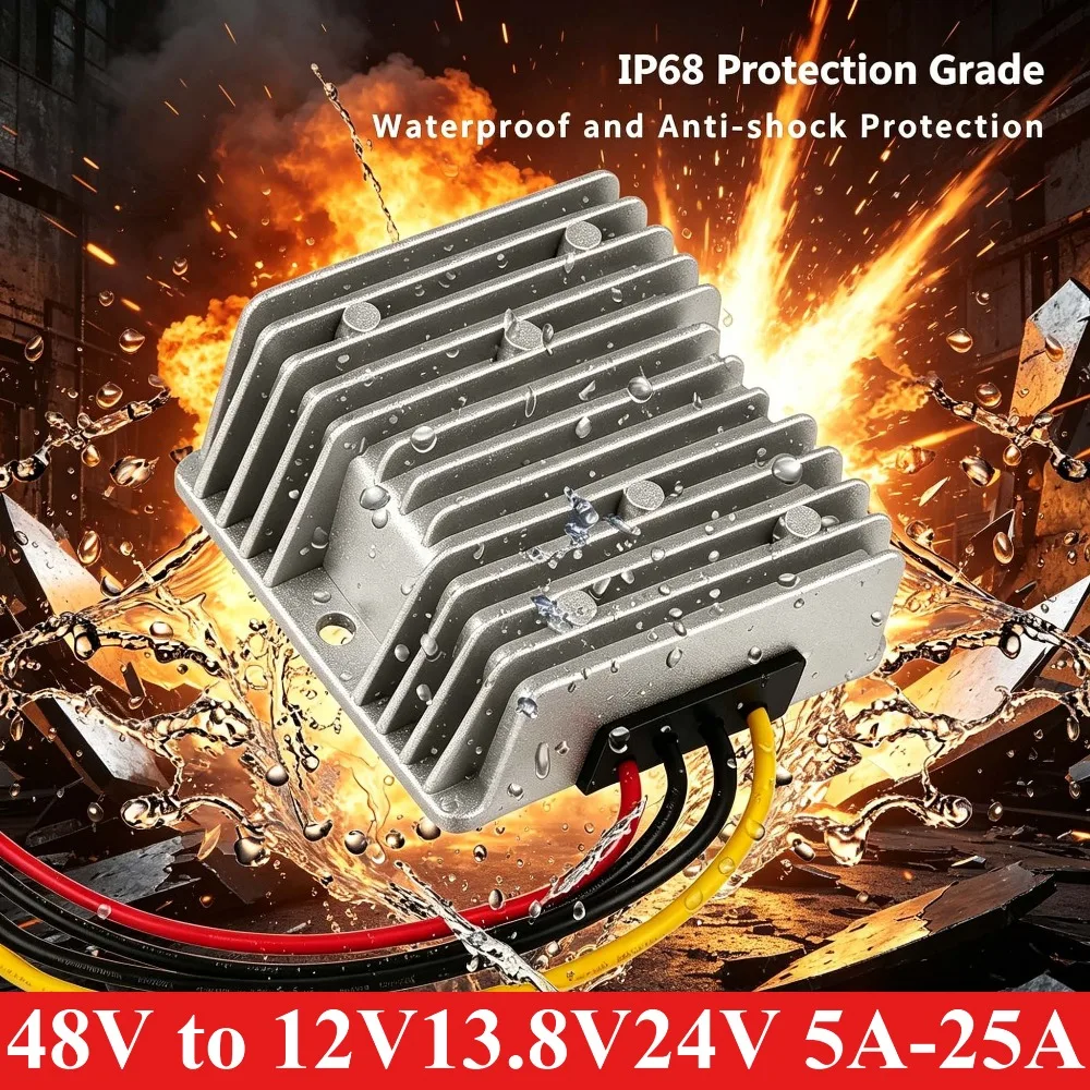 48V to 12V13.8V24V 5A-25A DC DC Power Supply UCK Module Step Down Converter Voltage Transformer for Solar LED Car