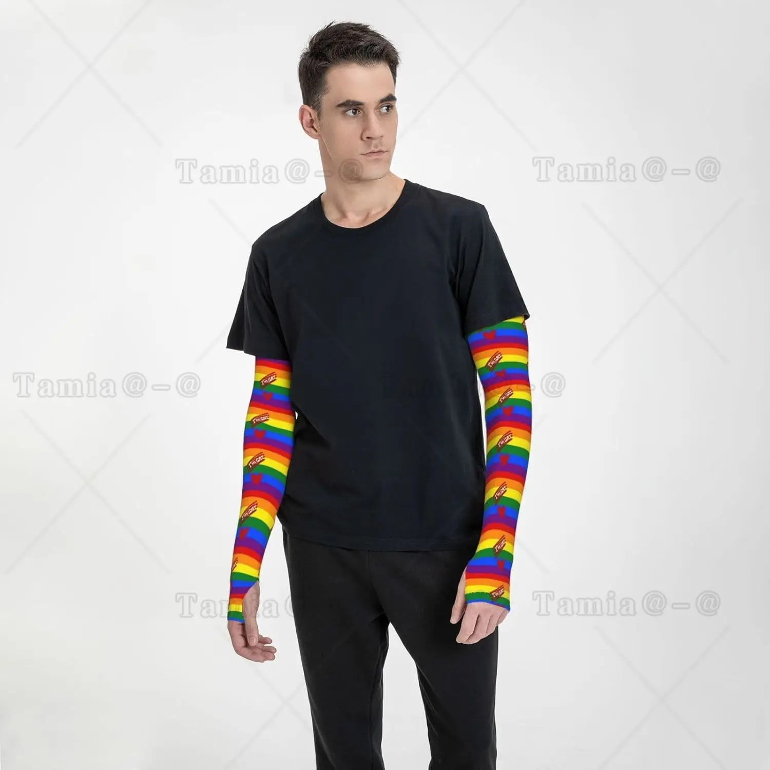 Rainbow Lgbt Gay Pride rękawy naramienne chroniące przed słońcem dla mężczyzn kobiety Lgbt sportowe chłodzące rękawy naramienne do baseballu jazda na rowerze