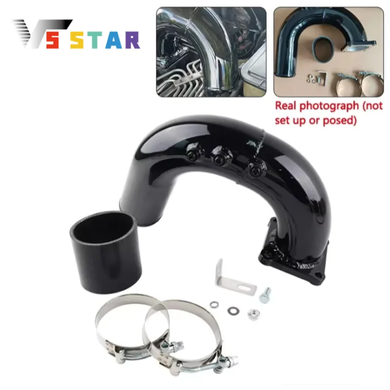 

Высококачественный алюминиевый сплав с высоким расходом впускного локтя 3 1/8 NPT для Dodge Ram 5,9 л 2003-2007 годов, черный, красный, серебристый EGR-1042