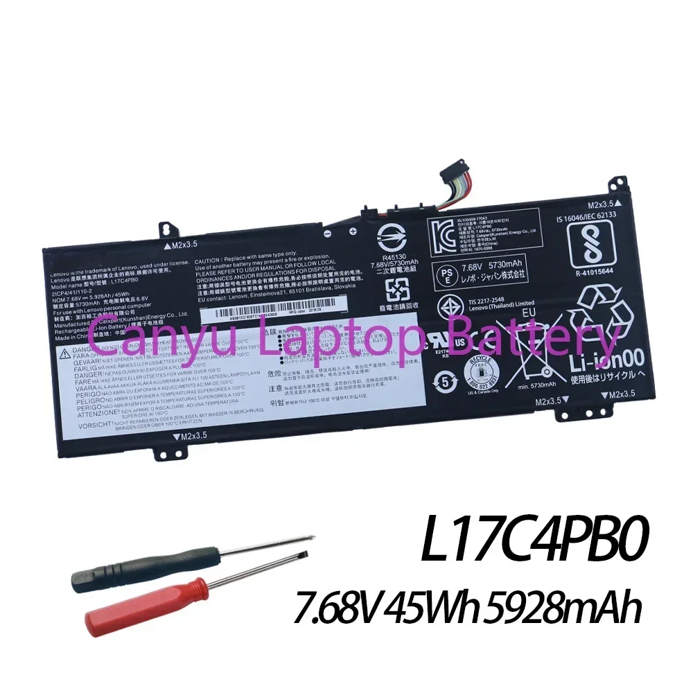 L17C4PB0  For Lenovo Xiaoxin Air 14ARR 14IKBR 15IKBR 15ARR Ideapad 530S-14ARR 530s-14IKB 530s-15IKB L17M4PB0 45Wh Laptop battery