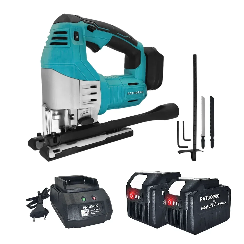 6-Speed Brushless Jig Saw 26mm Cordless Electric Jigsaw 4-Position Orbital Jigsaw Woodworking Power Tools For Makita 18V Battery