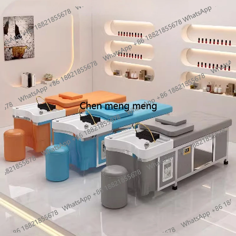 

Nordic High-end Shampoo Chairs Modern Barber Shop Ergonomics Comfort Shampoo Bed Shower Salon Furniture Silla Peluqueria FYSC