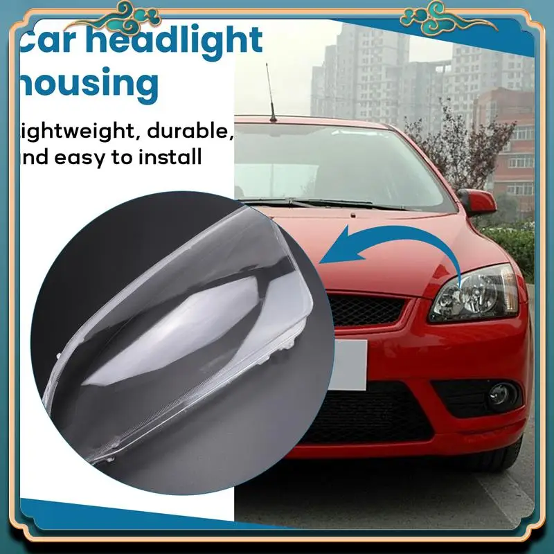 

L39A-For Ford Focus 2005 2006 2007 2008 Car Headlight Headlamp Clear Lens Shell Cover Driver & Passenger Side Auto Shell