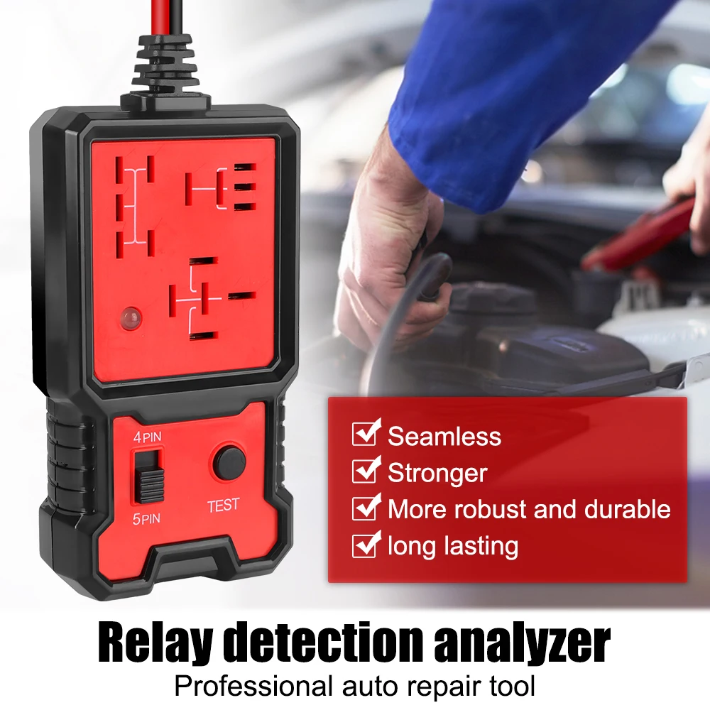 Automotive Electronic Relay Tester Car Battery Checker Car Relay Tester LED Indicator Light