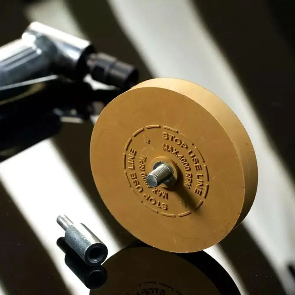 Eliminador de calcomanías, rueda de goma para taladro, eliminador de rayas finas, cintas de vinilo, pegatina adhesiva, M7d7