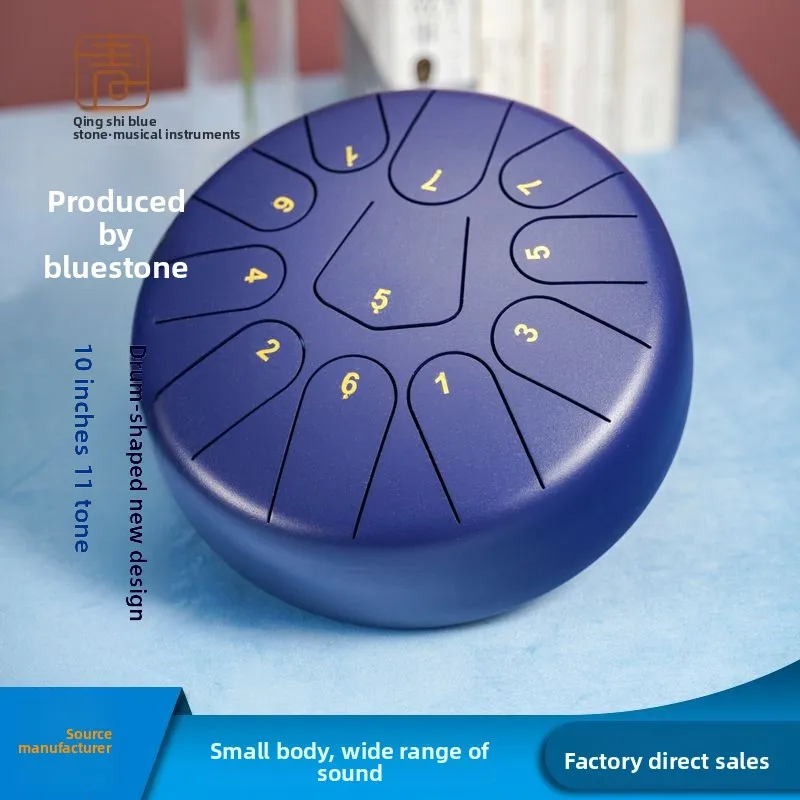 Cross-border New 10-inch 11-tone Ethereal Drum Steel Tongue Drum Color Empty Sanskrit Hand Disc Forget Worry-free Drum