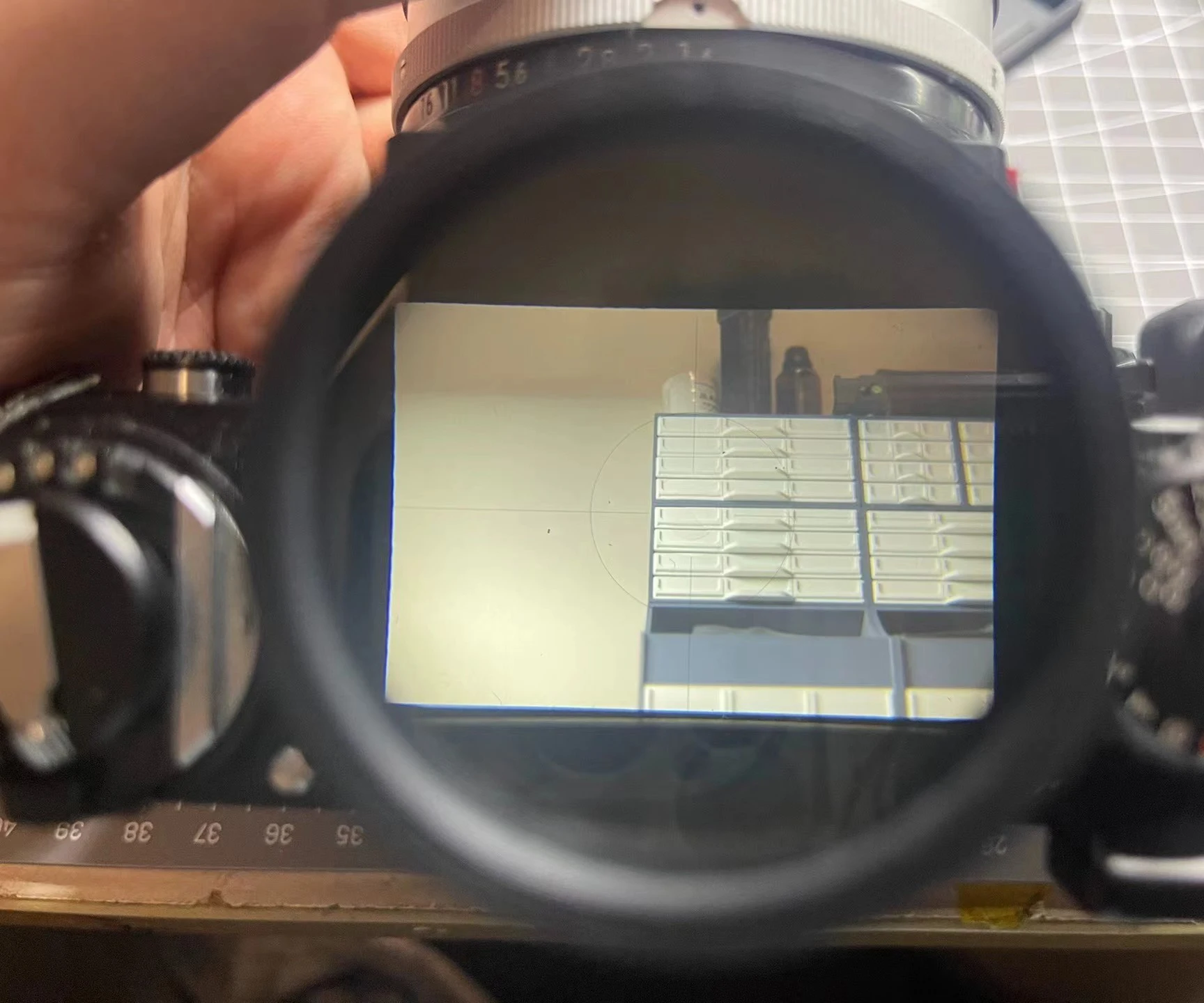 simple waist level viewfinder protective cover F3 F3HP 3D printing PLA 1.3X 2X magnifying glass Overlooking reflective finder