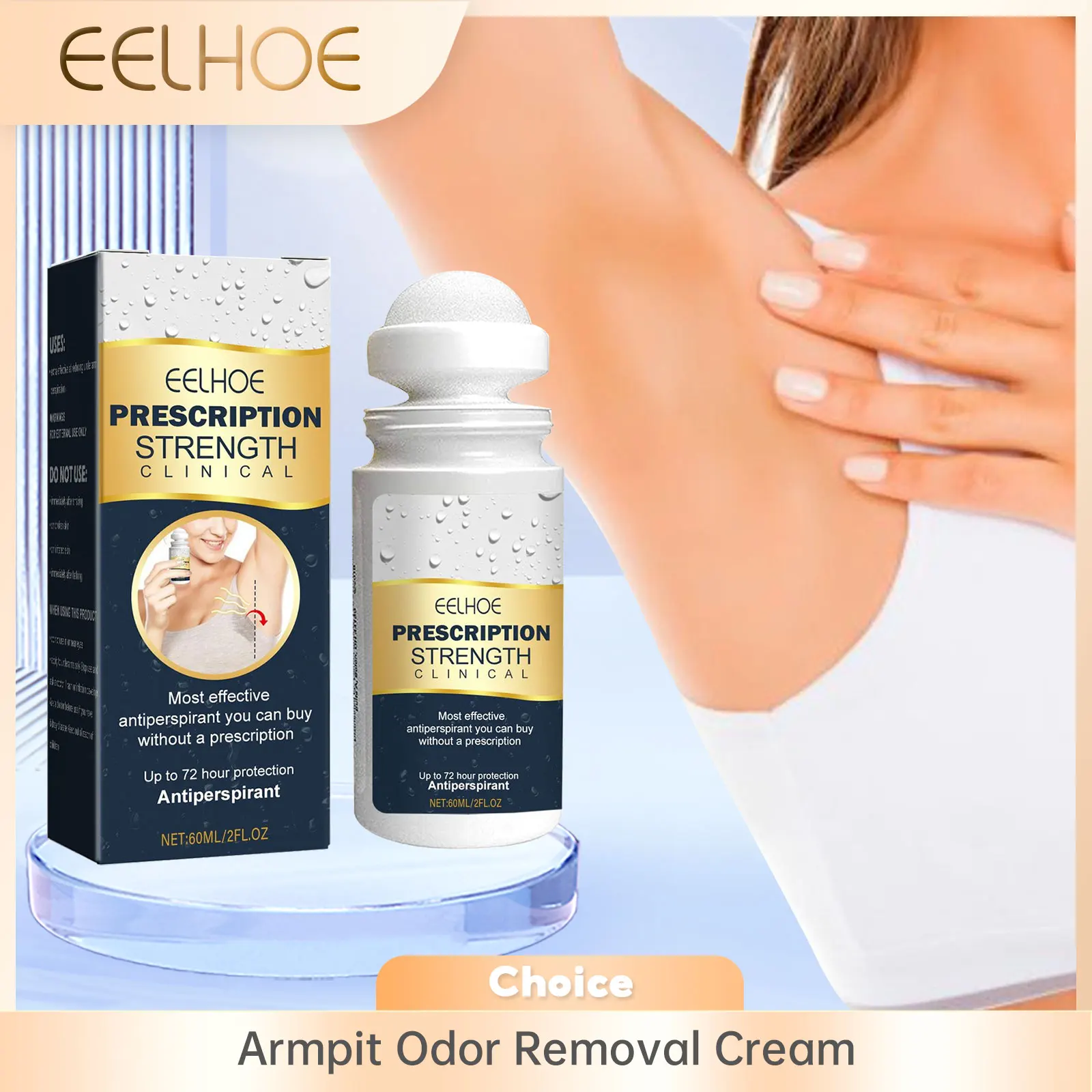 EELHOE Armpit Odor Removal Cream Armpit Perfume Deodorant Underarm Odor Remover Sweat Deodorizer Skin Care Sweatproof Odor Cream