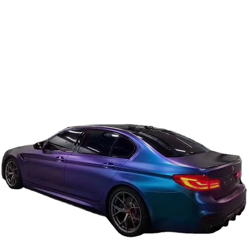 New Product 1.52*18m Matte Car Body Wrapping Chameleon Pearl Vinyl  Purple to Blue