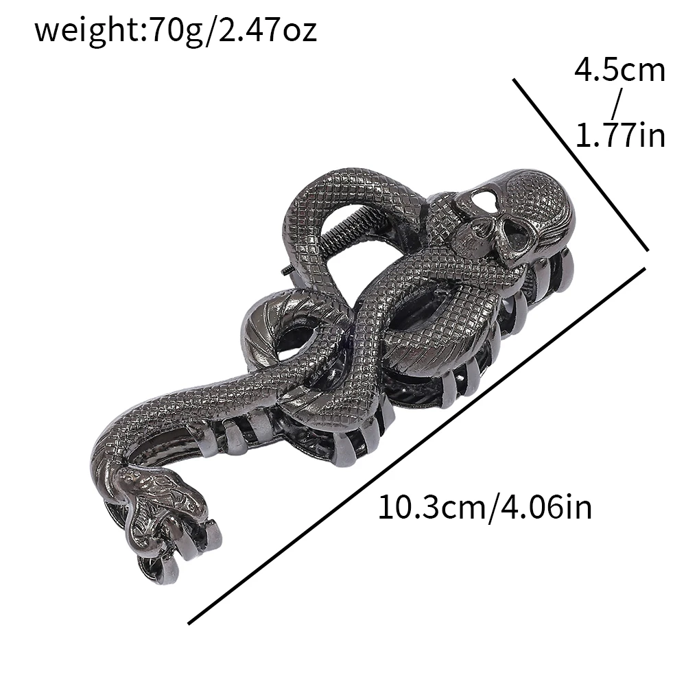 مشبك شعر أنيق على شكل هيكل عظمي، إكسسوارات شعر مزخرفة عصرية، مقابض شعر يومية عملية #6