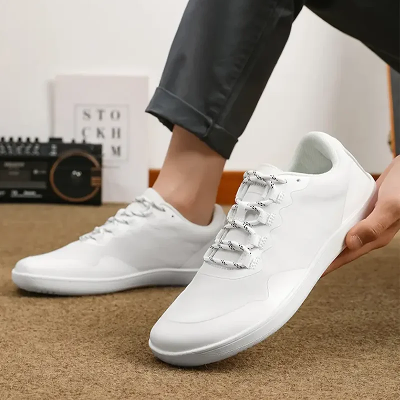 Nowe Unisex szersze buty oddychająca siateczkowa męska boso buty z szerokimi palcami marki buty typu Flats Soft Zero Drop podeszwa z szerszym