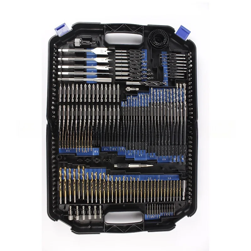النجارة متعددة الوظائف 246 قطعة مجموعة ثقب فتاحة تويست الحفر الاسمنت الحفر البناء الحفر شقة رئيس الحفر كم مجموعة