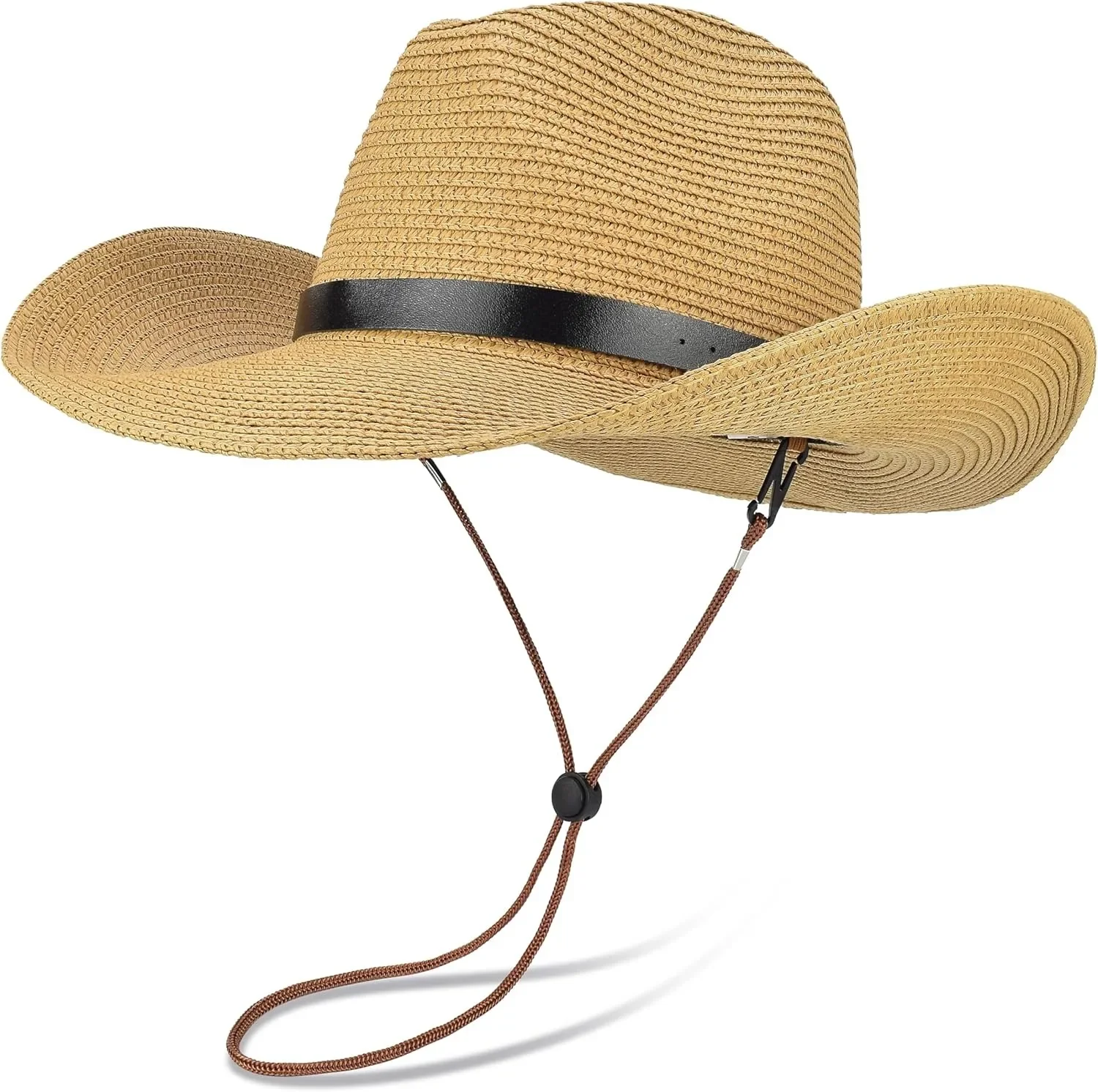 2024 New Large Size 62cm Foldable Men\'s  Women\'s  Big Head Straw headgreat Sun Hat Men\'s Summer Beach Sun CapTrendy Top Panama