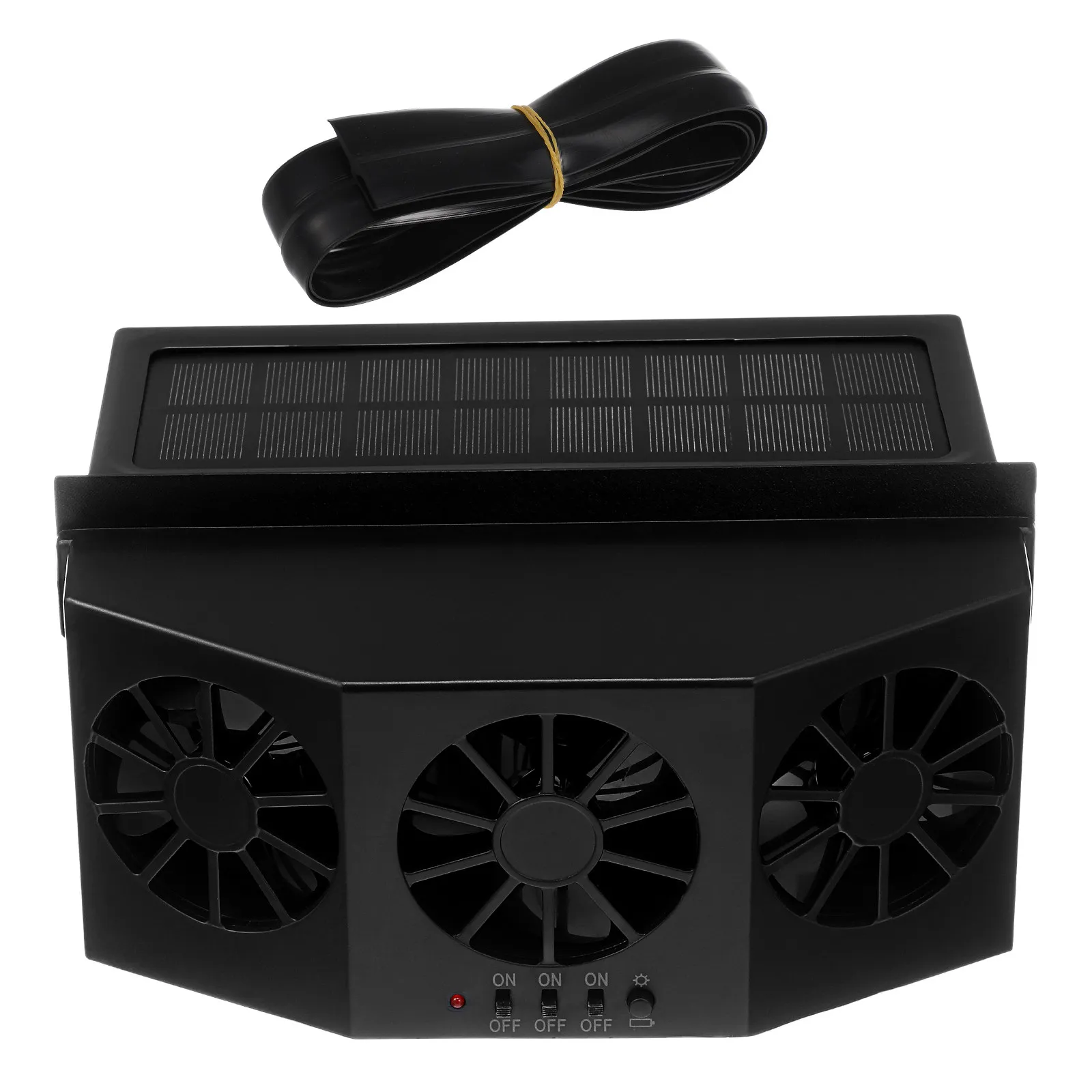 

Солнечный вентилятор для автомобиля с креплением на окно, тройной турбинный вентилятор для быстрого охлаждения и защиты салона автомобиля