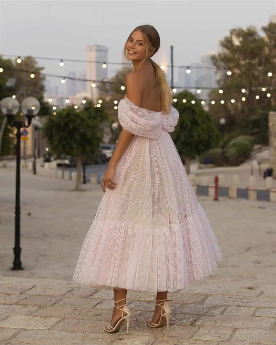 Shiyicey-Robe de Rhen tulle pointillé pour femme, robe de juniors à plusieurs niveaux, longueur thé, magnifique Rhde soirée, quelle que soit, Off The Initiated, 2024