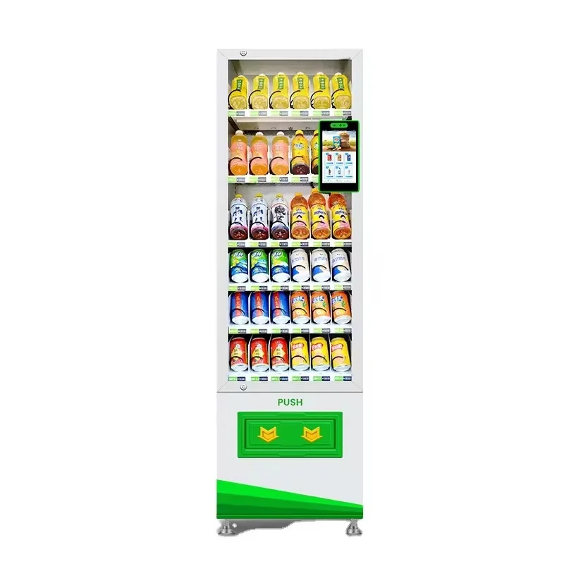 2025 Snack And Drink Vending Machine Smart Video Advertising Screen Vendor Machine With QR Code Payment Export America