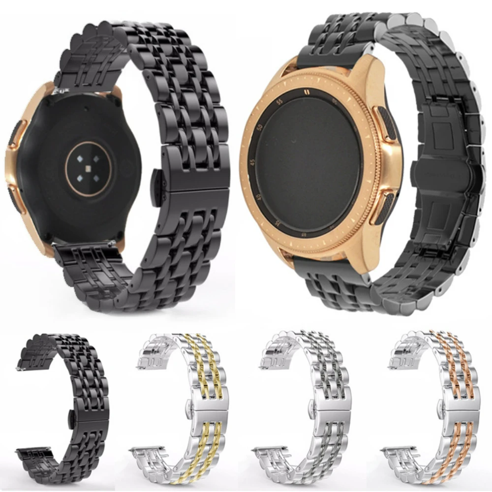 

22mm 20mm Metal Strap For Samsung Galaxy Watch 4 Classic 5 pro 6 7/Gear S3 Stainless steel Band for Huawei Watch 4 Pro/GT5 4 3 2