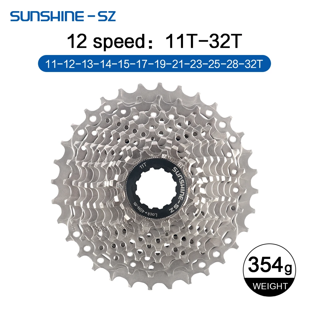 Sunshine Road Bike Cassette 8 9 10 11 12 Speed Bicycle Sprocket 25T 28T 30T 32T 34T 36T 11V K7 Speed Bike Ratchet Cycling Parts image 3