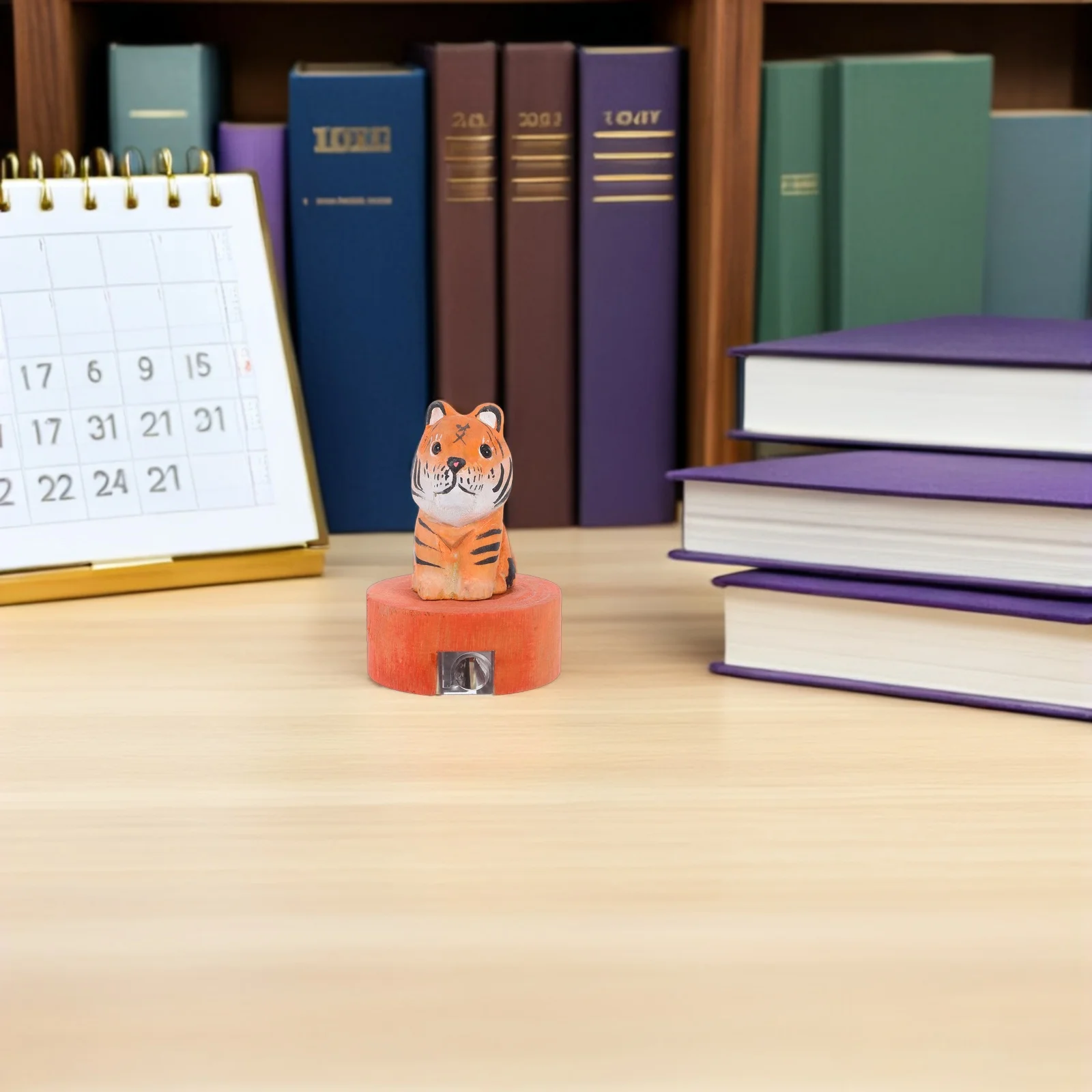 

Tiger Pencil Sharpener Kawaii Stationery for Handheld Manual Wood Desktop Decoration Portable Classroom Essentials