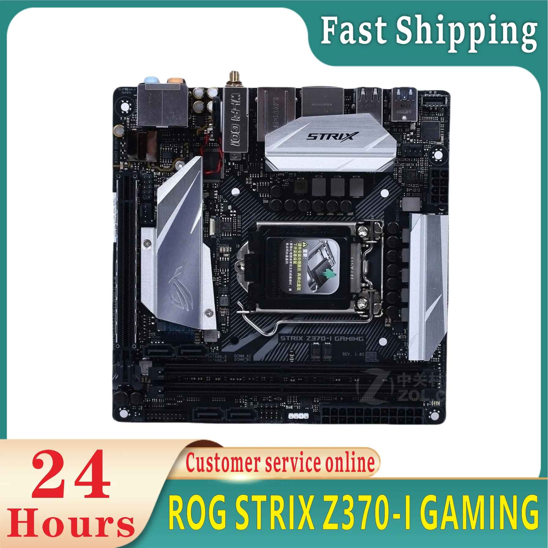 ROG STRIX Z370-I GAMING Desktop Board LGA1151 Slot Suitable for i7 9700K Supports 2 DIMMs Maximum 32GB Mini ITX Board