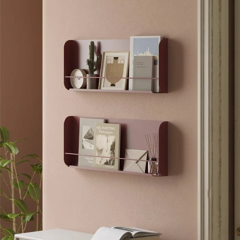 Nordic Creative Wall-Mounted Magazine Rack Multipurpose Bookshelf Vinyl Record Display Rack