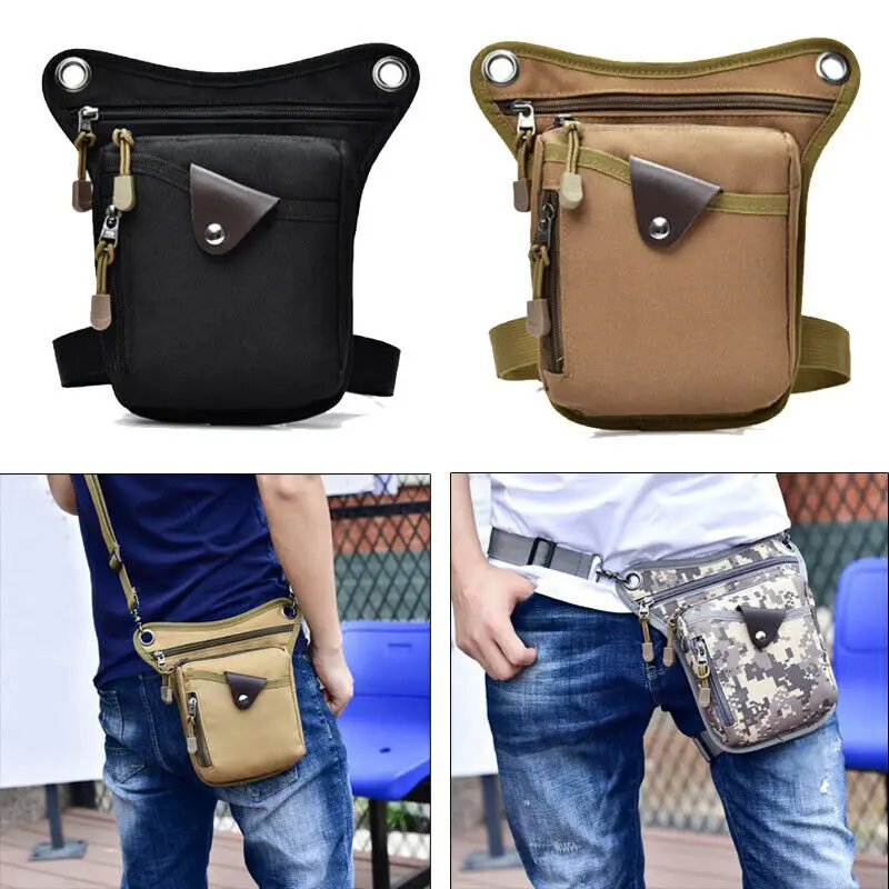 Outdoor Waist Bag Drop Leg Bag Belt Thigh Pack Travel Shoulder Messenger Bag