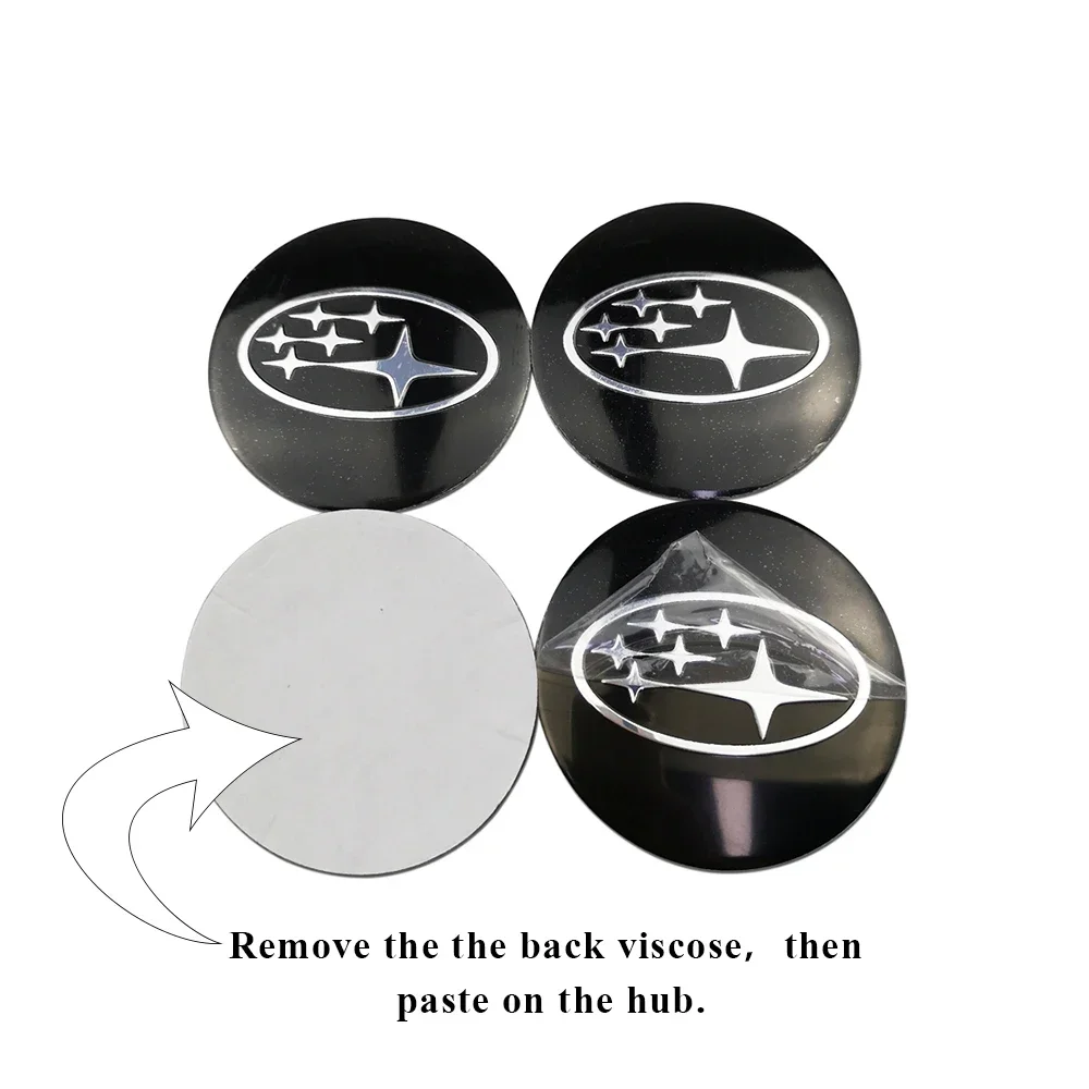 4pcs 56MM Car Wheel Center Emblem Sticker Hub Badge for Subaru Outback Legacy Forester Impreza Tribeca WRX BRZ DRL XV STI