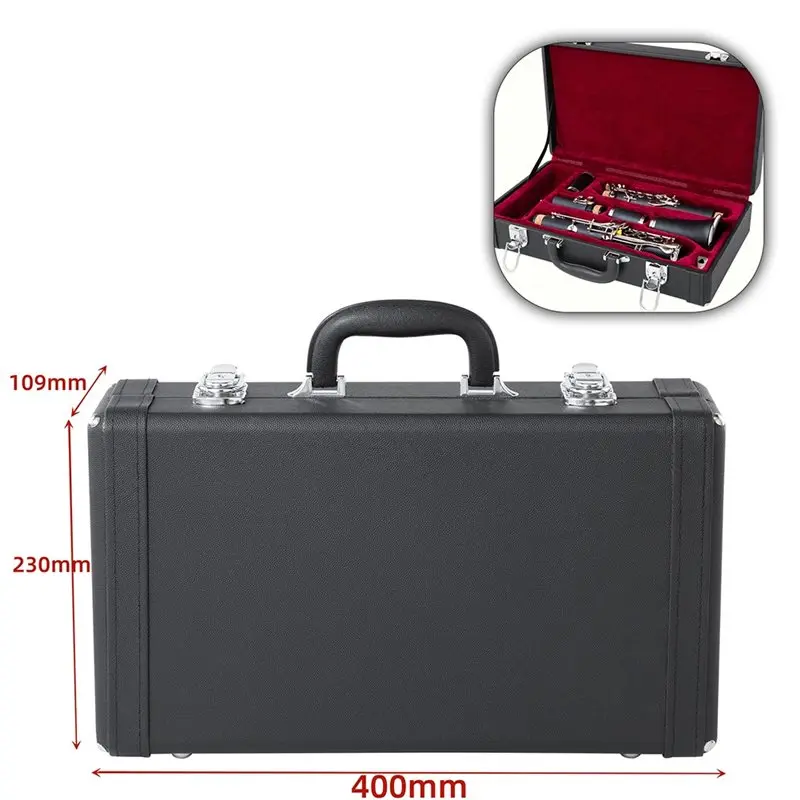 A51Q-حافظة محمولة مقاومة للماء للكلارينيت-حمل يدوي صندوق صلب حقيبة التخزين ملحقات أدوات النفخ الخشبية #6