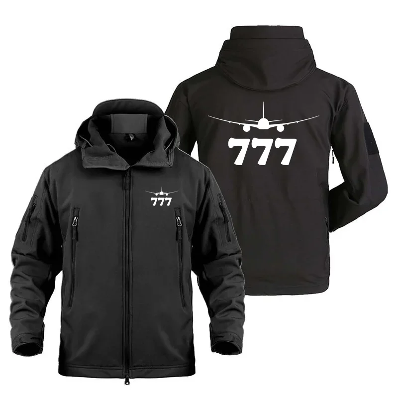 

New Aviation Flight 777 Pilots Aircraft Men's Military Outdoor Fleece Warm SoftShell Tactical Shark Skin Coats Jackets