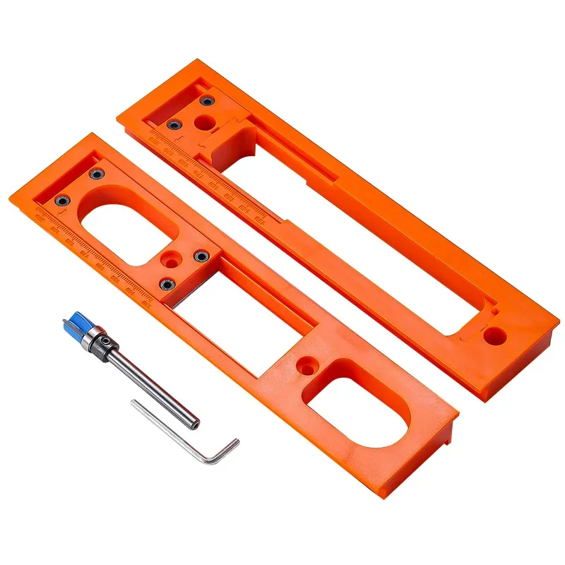 1PC Invisible Hinge Mortise Template Router Guide for Hidden Door Hinge Installation Kit - Precision Woodworking Tool