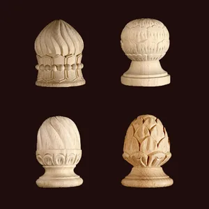 Vintage wood sculpted cabinet feeds European style home decor applique ornament furniture sofa legs decoration accessories 8 Main Sales Feet for Retro Furniture - №3
