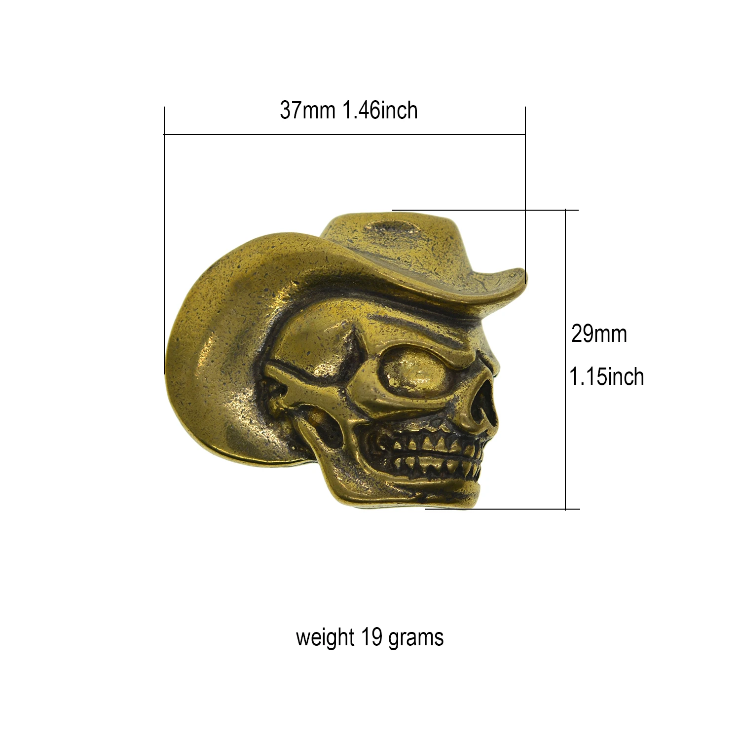 retro brass western demon cowboy Skull head Screw lock Concho rivet belt craft Decor Belt Saddle Blanket Hats Wallet bag