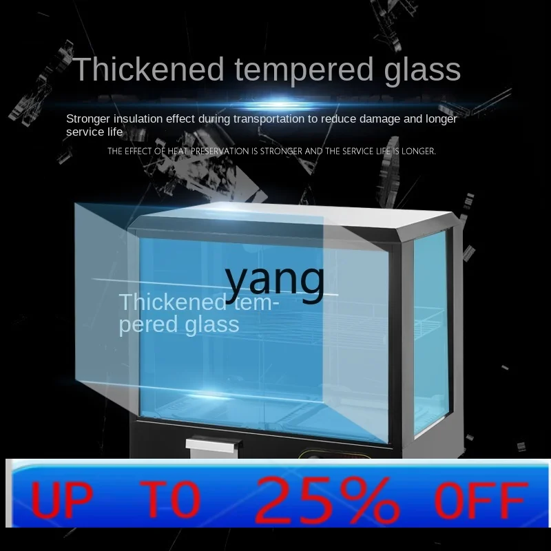 

LMMCommercial Heated Display Cabinet Heating Thermostat Bread Glass Deli Cabinet Food Small Display