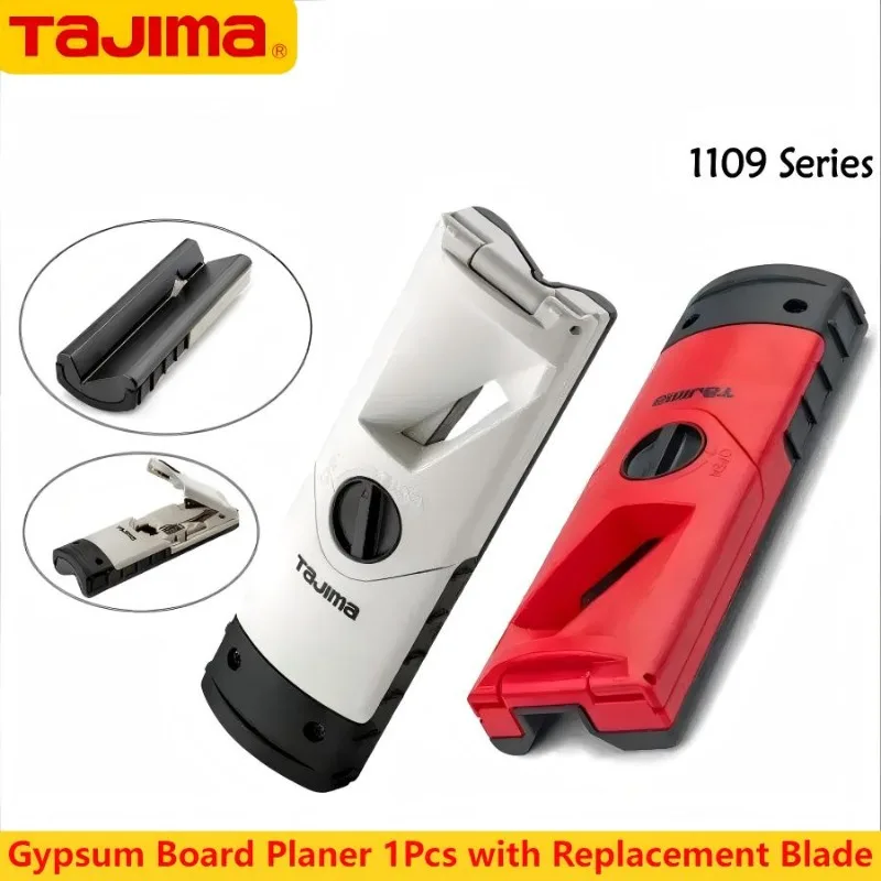 TAJIMA Gypsum Board Planer 1Pcs - Bevel/Flat Turning, W/Replacement Blade for Chamfering/Planing, Durable NO.1109 Series