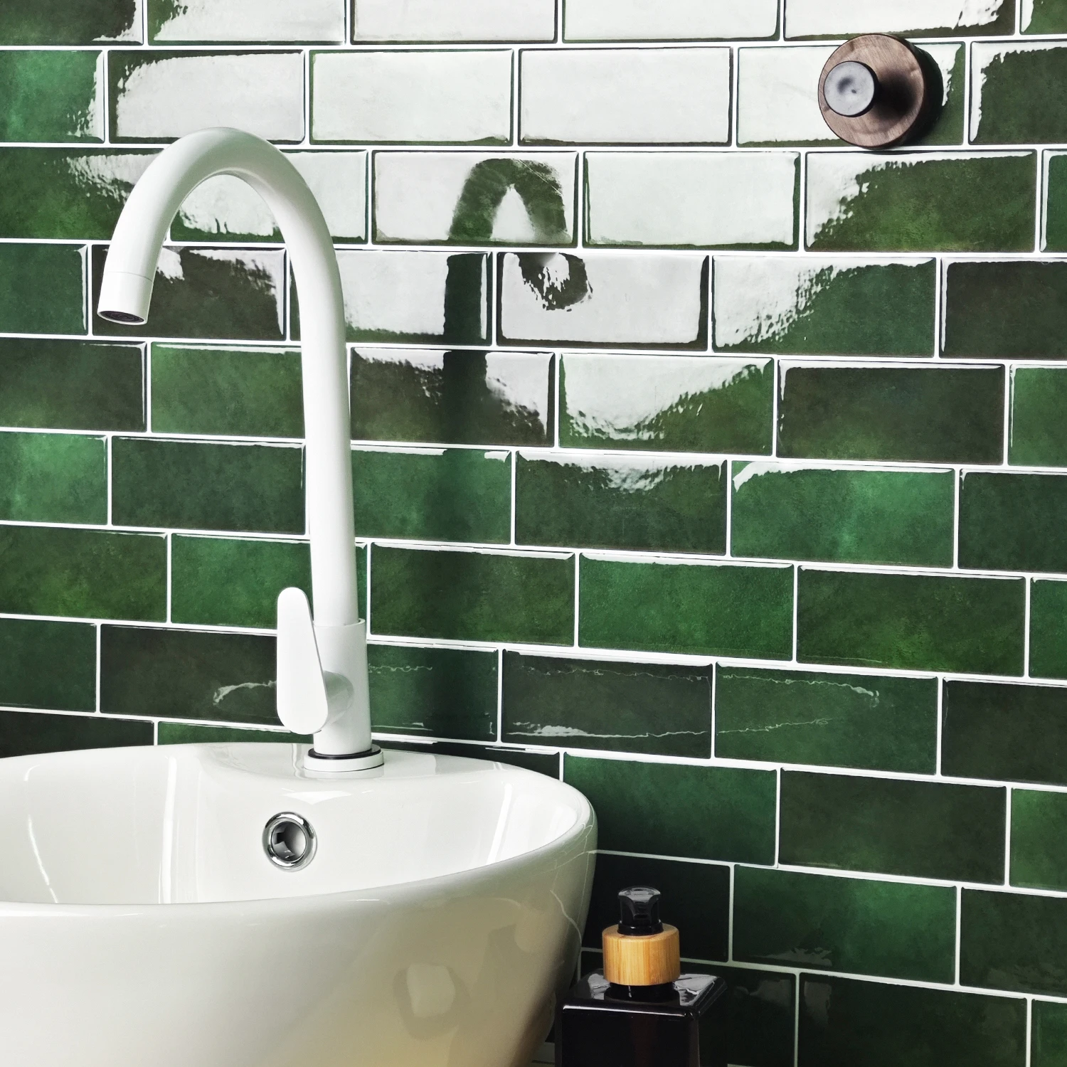 10PCS 3D Self Adhesive Mosaic Wall Tiles Kitchen And Bathroom Backsplash Peel and Stick Wall Sticker  Subwy Wall Tile Sticker