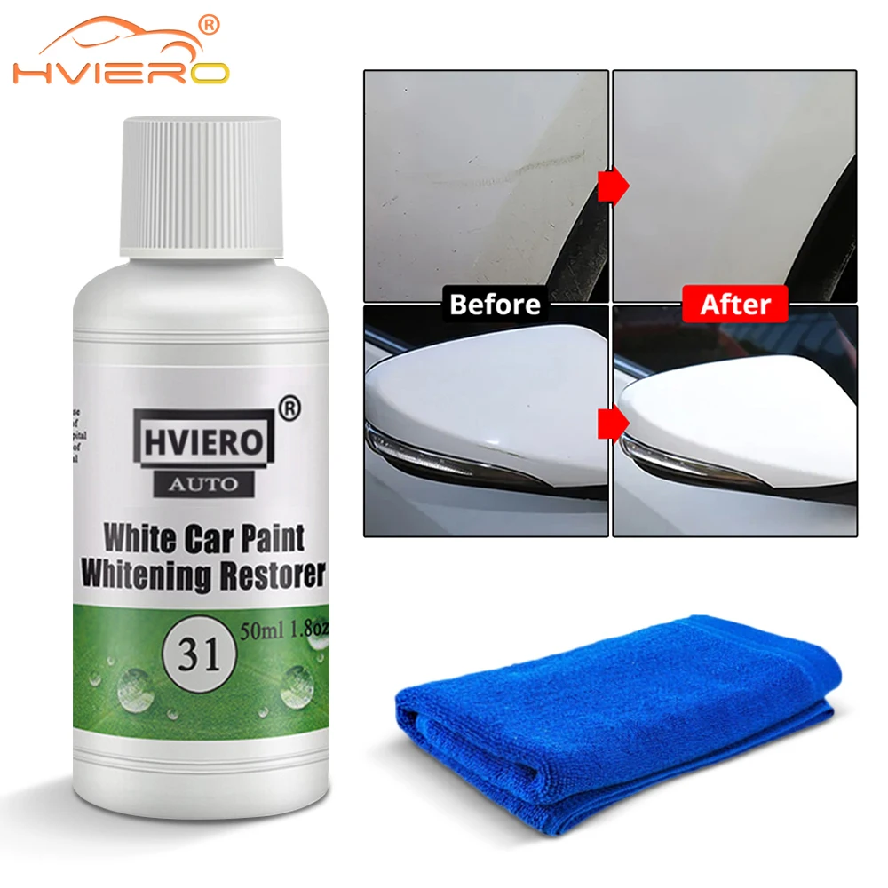 

20/50/100ml Car Scratch Repair Restorer Polishing Cleaning Tools Paint Care Agent Universal White Liquid Whitening Remove Stain