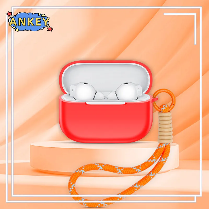 حافظات لهاتف هواوي FreeBuds SE 4 ANC من السيليكون مع غطاء سماعة أذن لاسلكي مقاوم للصدمات مع حبل من النايلون