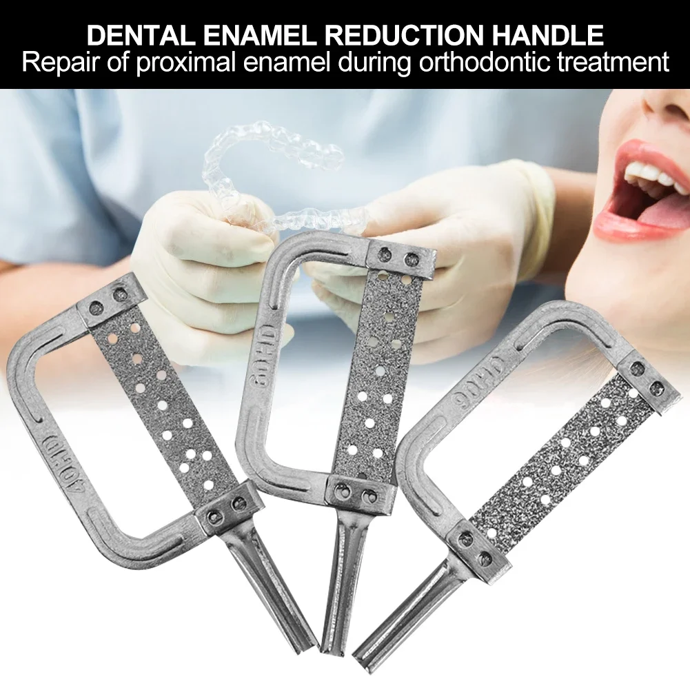 

Dental Orthodontic Interproximal Grinding Enamel Reduction Handle Dental Tools