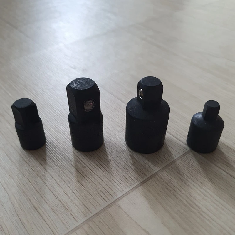 4PCS Black Sleeve Steel Ball Conversion Head Mutual Conversion Joint Mechanic Tools
