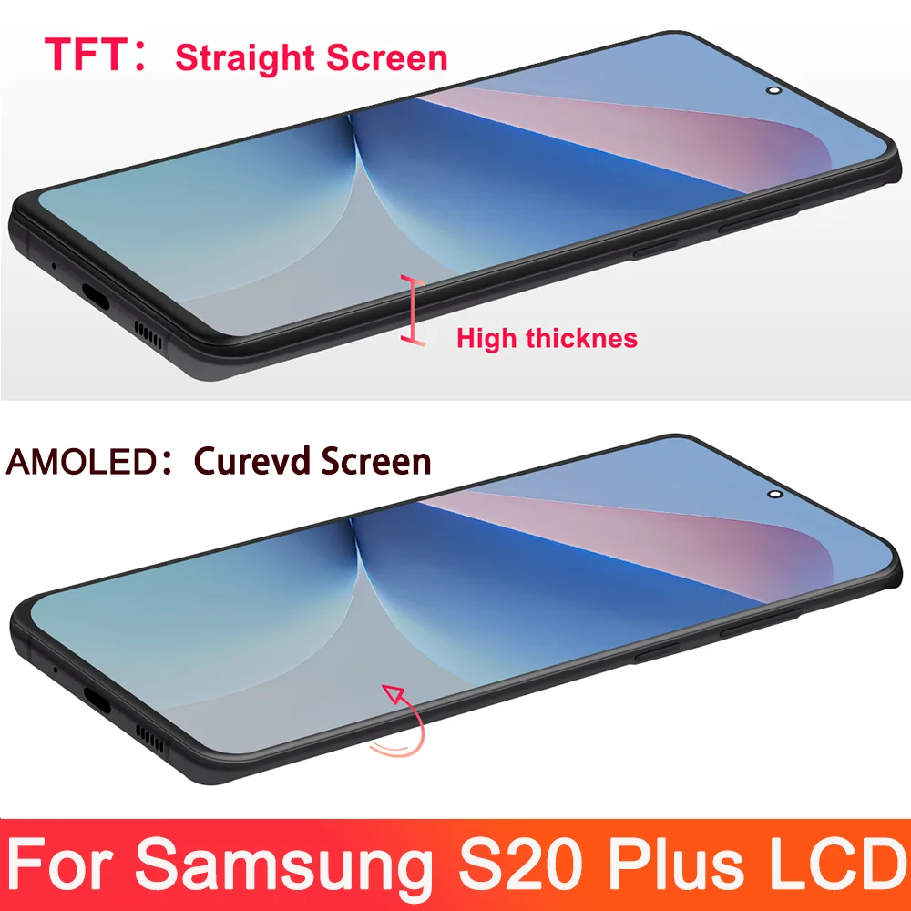 S20 Plus G985F Display Screen Replacement for Samsung Galaxy S20+ G986F Lcd Display Digital Touch Screen with Frame Assembly