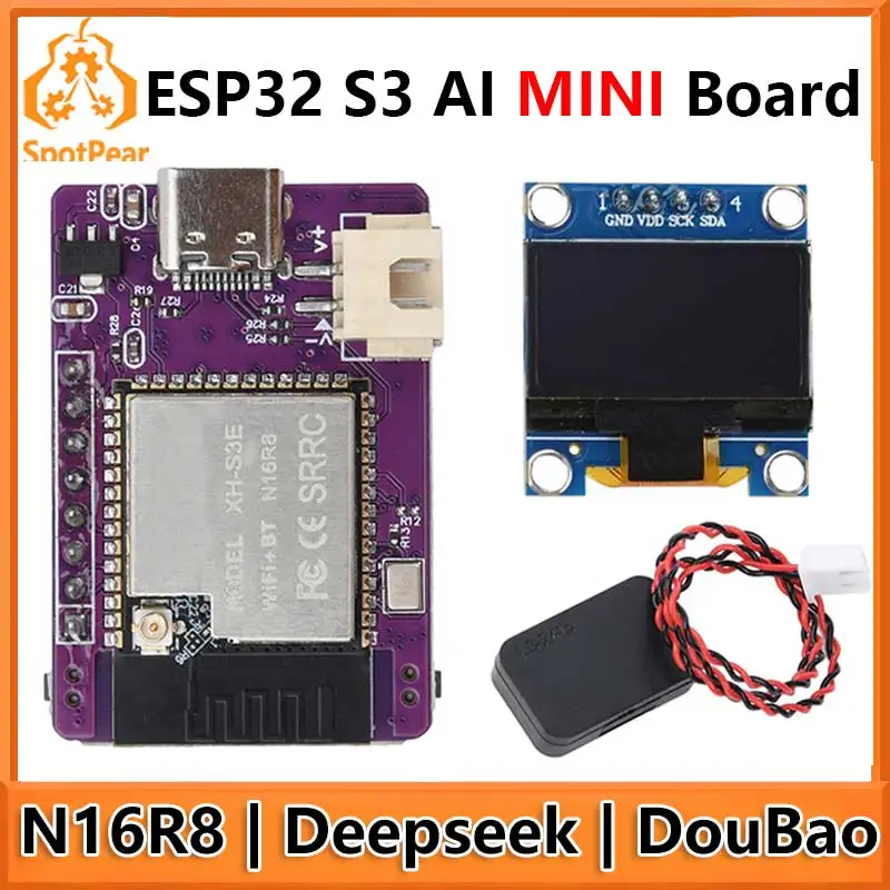 ESP32 S3 AI Voice Chat Robot For Xiaozhi Mini Development Board DeepSeek ESP32-S3 0.96inch OLED