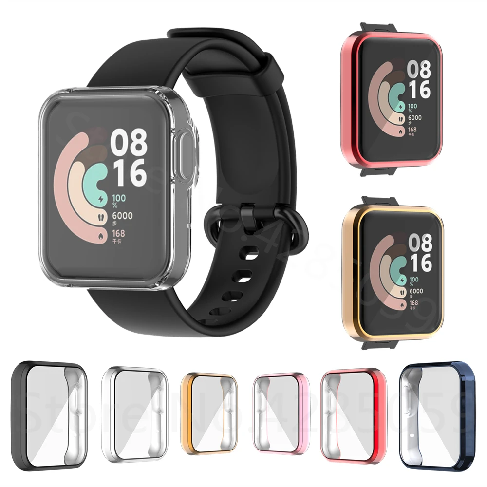 TPU Protection Cover For Xiaomi Mi Watch Lite Strap Shell Full Screen Protector Sleeve For Redmi Watch Strap Cases Accessories