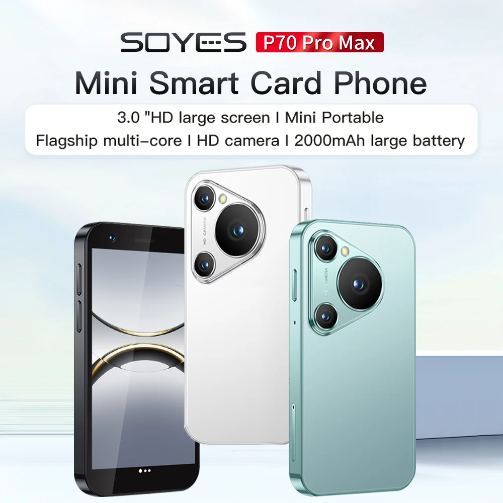 SOYES-P70 Pro Max,Mini Smartphone Android,3.0 inch,Dual SIM,3G Network,16GB ROM,Google Play Store,Mobile phones,2000mah Battery