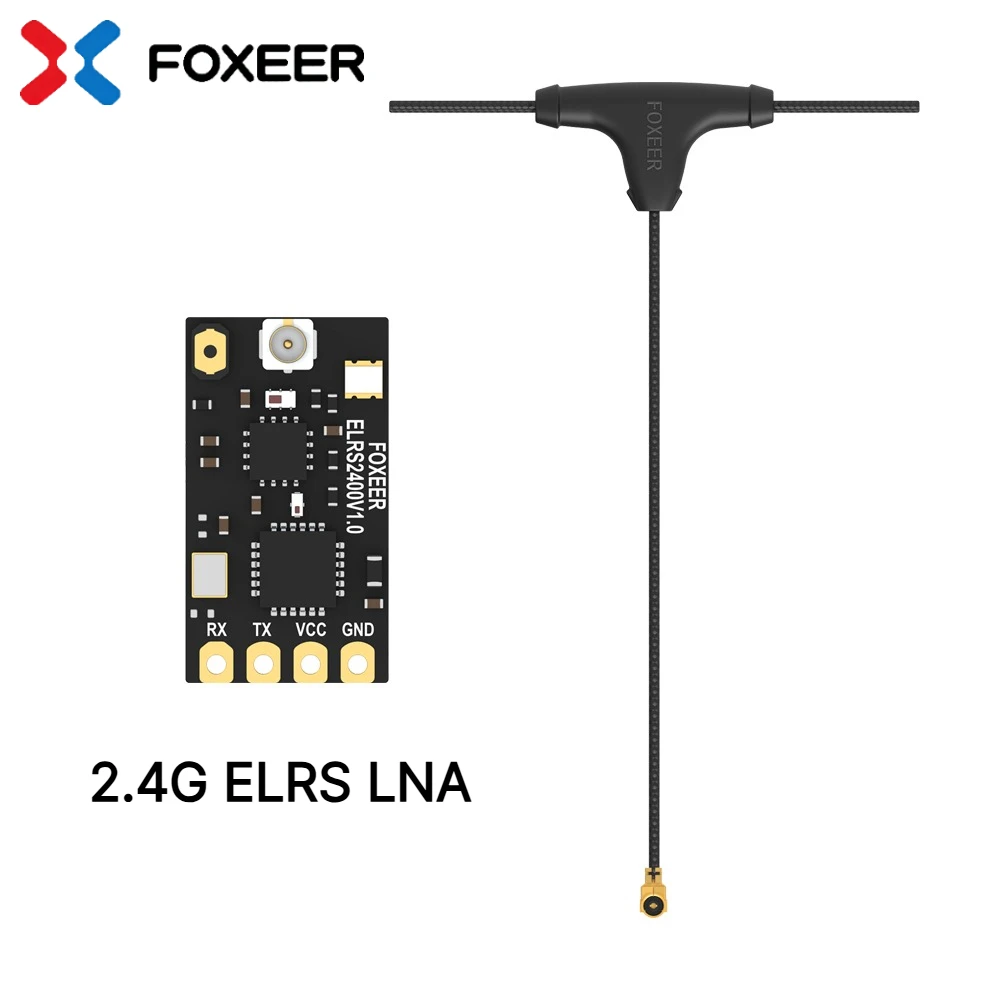 FOXEER ELRS 2400V 2.4G ExpressLRS Receiver PA+LNA with RGB LED Indicator for 2.4G TX RC FPV Freestyle Long Range Drones Parts
