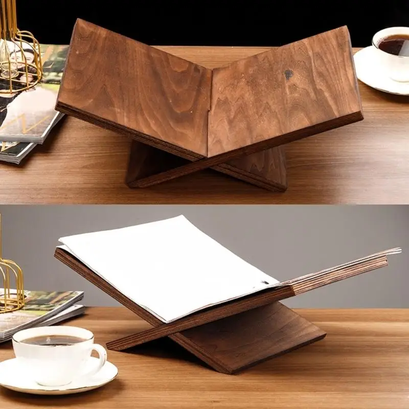 Book Stand Featuring X Frame Design For Easy Viewing And Space Saving Storage In Home Or Office D2RD